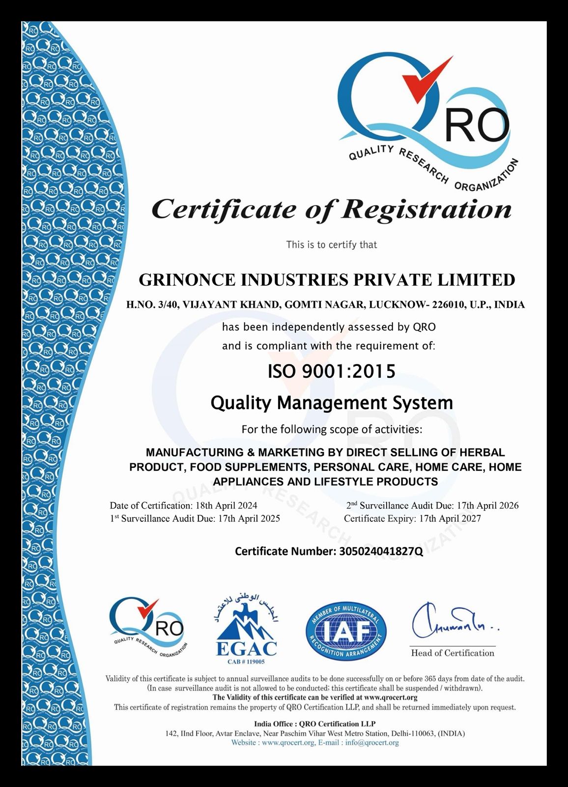 Grinonce Industries Pvt. Ltd